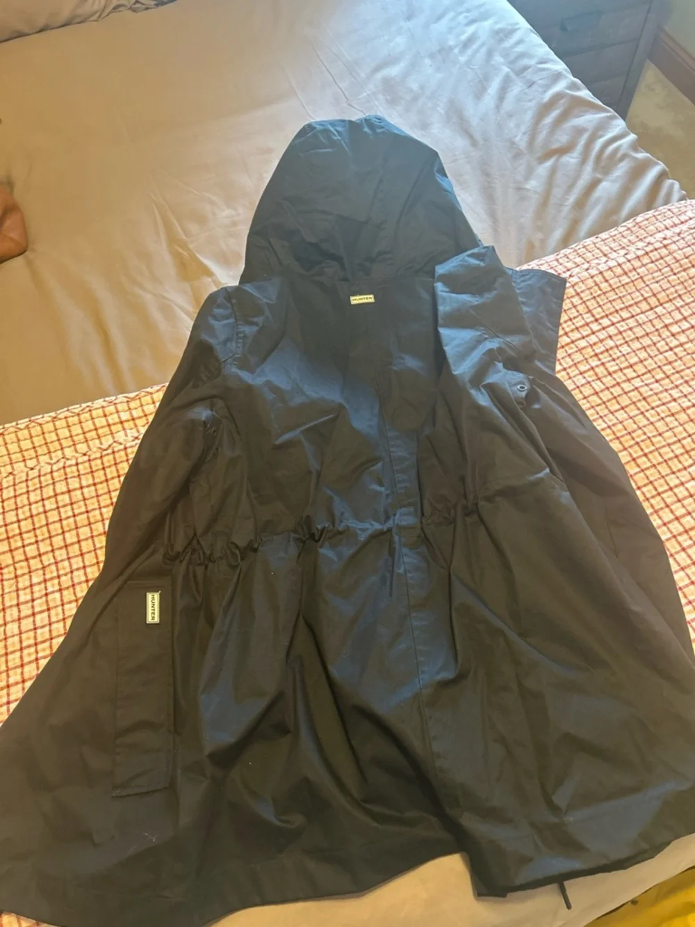 Hunter Black Hooded Trench Coat - Picture 5 of 5